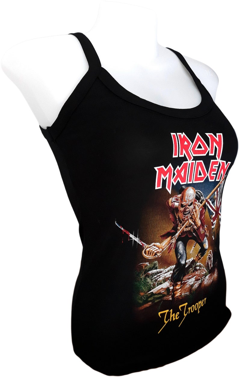 IRON MAIDEN tank top Women/'s Rayon Spandex shirt Singlet Music T-shirt Fashion