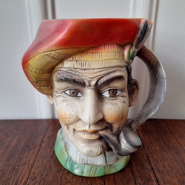 Vintage Ceramic Scotsman Character Mug Pipe Smoking Scottish Man Novelty Toby Mug/Jug Ceramic Tankard Gift for Him Man Cave Retro Barware