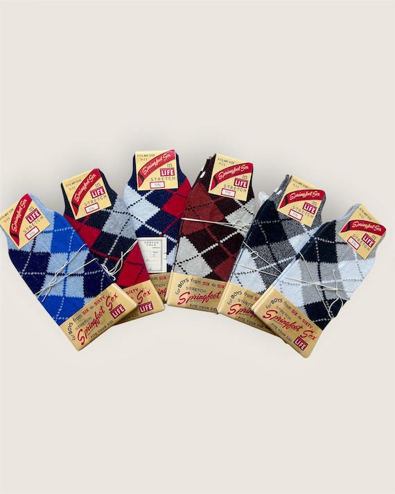 1950s dead stock argyle socks