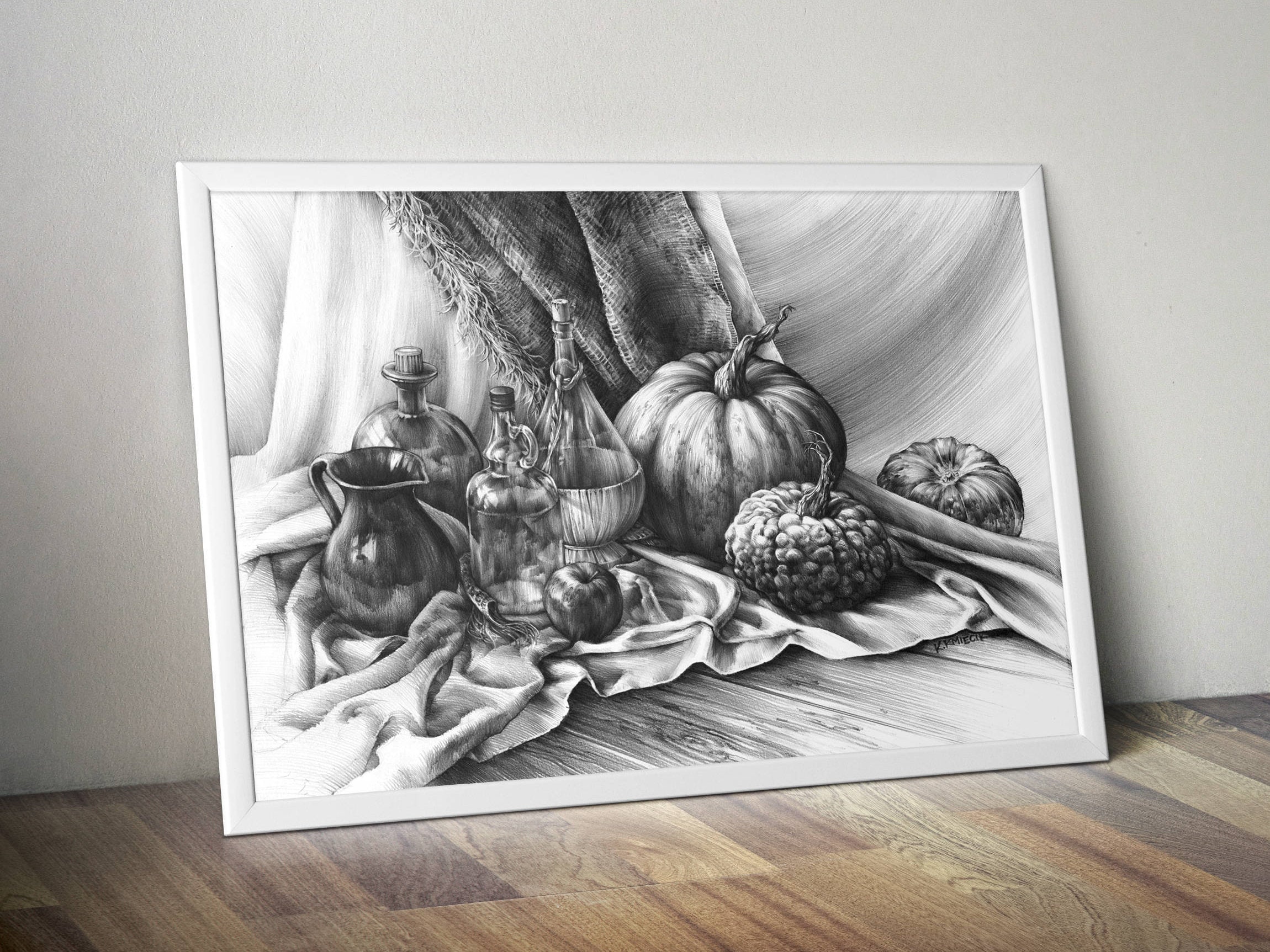 Pencil Still Life Print Pencil Drawing Print Realistic - Etsy