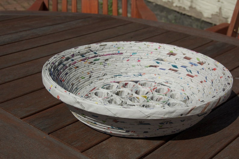 Large Recycled Paper Bowl. Etsy