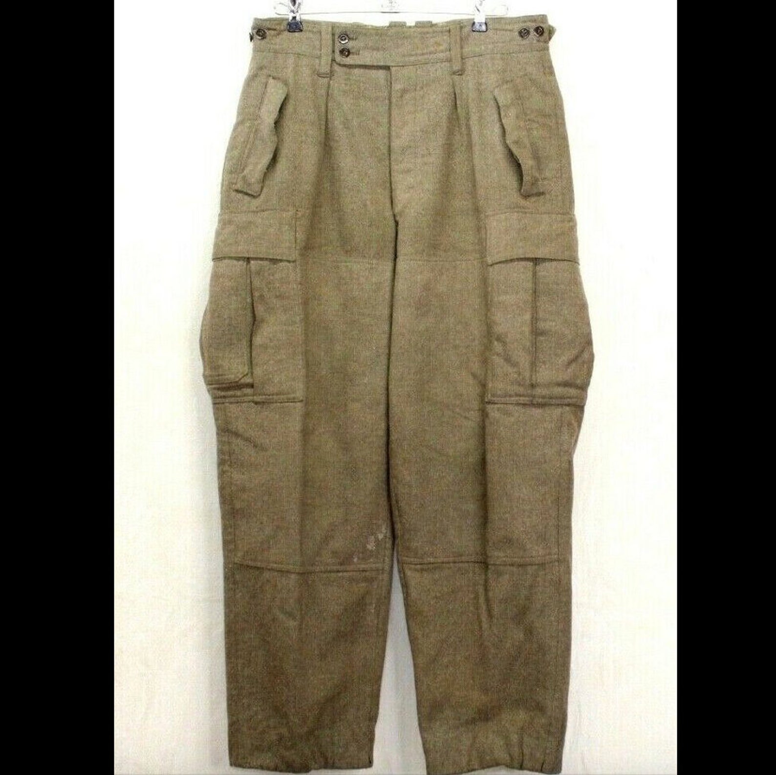 Vintage 195960 M&S German Military Cargo Heavy Wool Pants Men Etsy