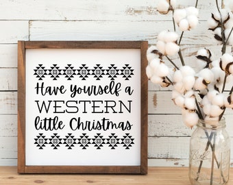 Offrez-vous un petit Noël occidental | Téléchargement instantané | Décor de Noël | Décor occidental