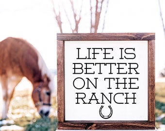 La vie est meilleure au ranch | Téléchargement instantané | Décor occidental
