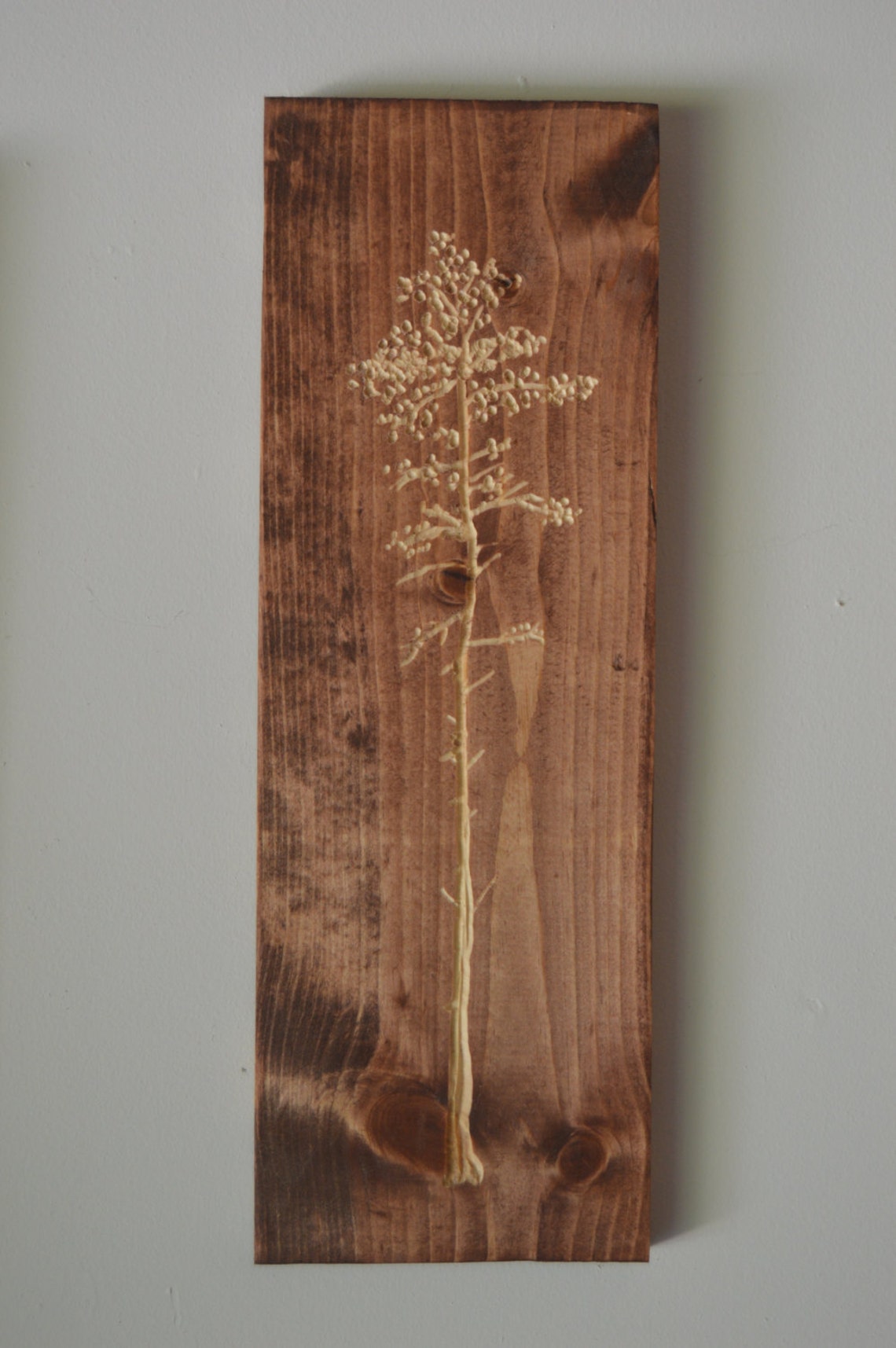 3 Individual Carved Tree Wood Wall Hanging Art Etsy