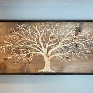 Tree of life hand carved wood wall art