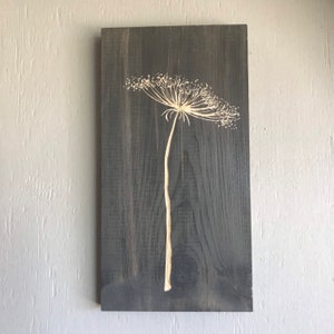 Queen Anne’s lace single flower wall decor hand carving