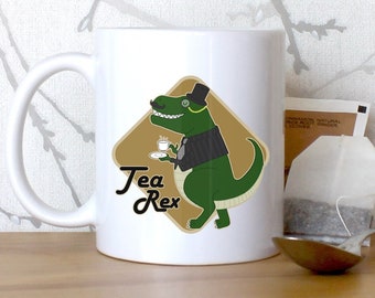 Tea-Rex, Funny coffee mug, t-rex, dinosaur, tea