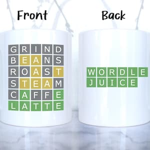 ON SALE Wordle inspired coffee mug, coffee mug, caffe latte, wordle mug
