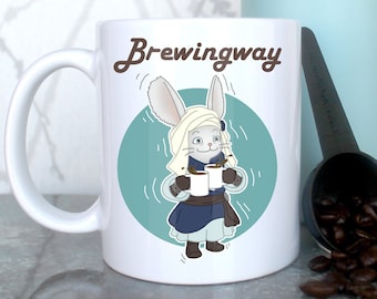 ON SALE Brewingway, loporrit, coffee mug, coffee, ffxiv inspired