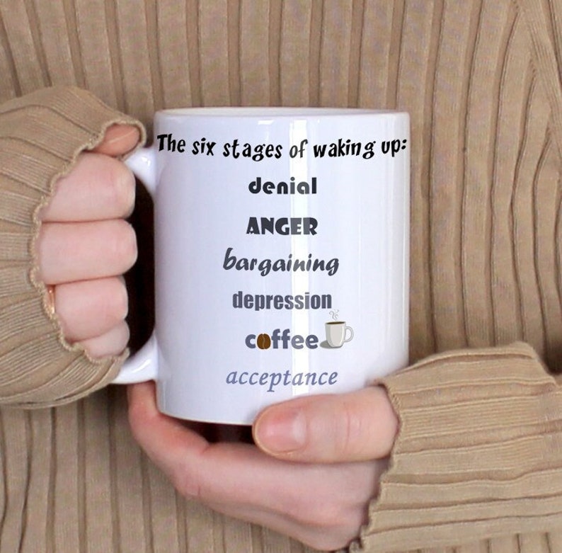 Fasi del risveglio, parodia delle fasi del dolore, regalo per gli