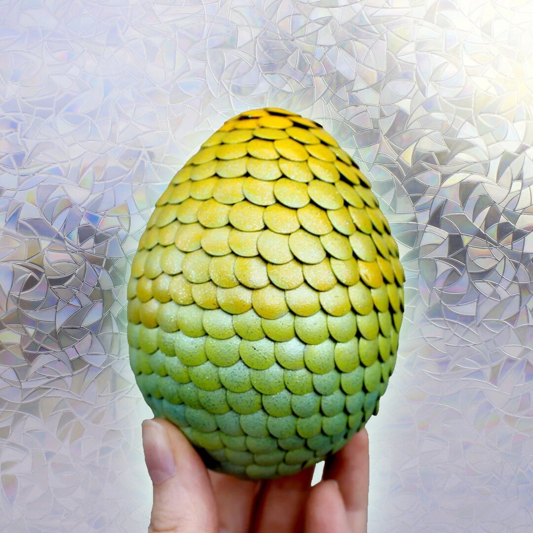 Yellow Lime Green Dragon Egg Medium Size Decorative Dragon Etsy