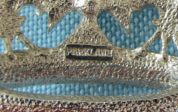 Park Lane Silver Tone and Rhinestone Crown Brooch… - image 9