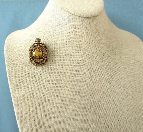 Weiss Aurum Gold Tone Bottle Pendant/Brooch and F… - image 7