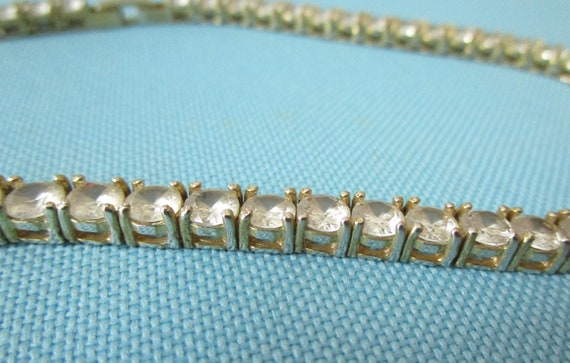 Quality Vintage Silver Tone and Clear Rhinestone … - image 7