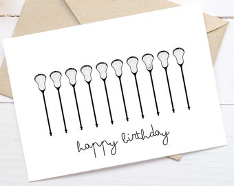 Printable Lacrosse Birthday Card - Etsy