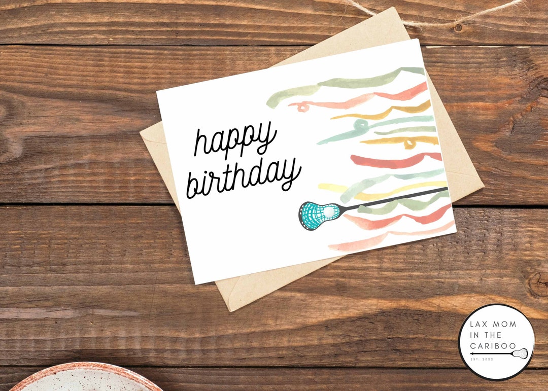 Lacrosse Birthday Card Printable blank Inside 015 Swirly Etsy