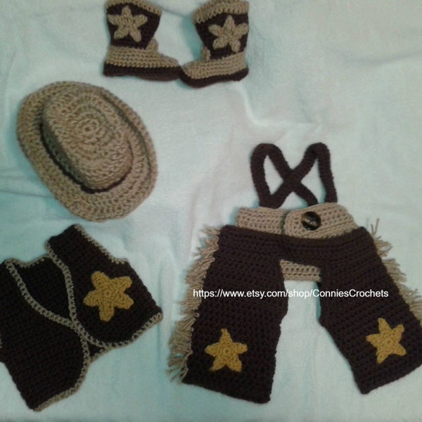 BEST SELLER Baby Cowboy/Girl Outfit 5 pc, Halloween, Photo Prop, New Baby, Baby Shower Set, baby outfits, Rodeo outfit, Gift for CHILDREN