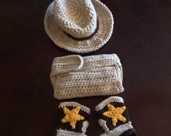 Cowboy Set, Halloween, Cowboy Hat, Cowgirl Hat, Diaper Cover, Boots, Baby clothing, Girls clothing, Boys Clothing,Rodeo clothing