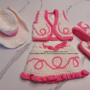 BEST SELLER!  4 pc Baby Cowgirl Outfit, Halloween, Western Outfit, Cowgirl boots, Cowgirl hat, New Baby Gifts, Birthday Gifts, Rodeo set,