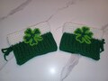 Crochet Santa/Leprechaun Boot Cuffs: Holiday Costume Accessories