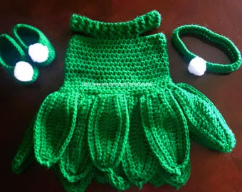 Baby Fairy Costume: Crochet Elf or Tinkerbell Outfit, Photo Prop