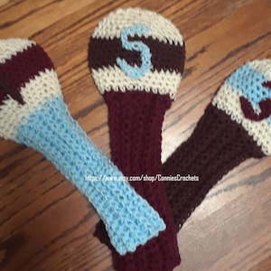 Gifts for HIM, Handmade Golf Club Cover Set, Golf Club Protector Covers, Golf Clubs, Sporting Goods Equipment, Fathers Day Gifts, Gifts