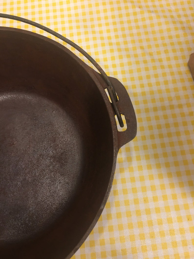 Antique Bean Pot 8 Cast Iron Bean Pot 10 5/8 Inch Made in USA Etsy