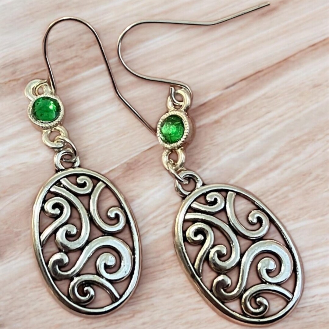 Outlander Silver Scottish Irish Gaelic Claire Fraser Drop Fishhook ...