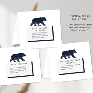 Baptism Bears Printable, LDS Baptism, Baptism Covenants, Great to Be ...