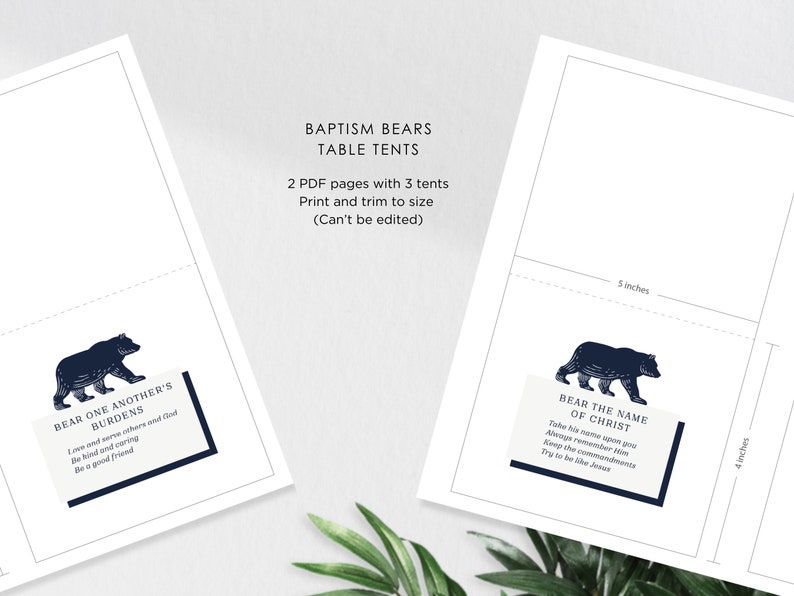 Baptism Bears Printable, LDS Baptism, Baptism Covenants, Great to Be ...
