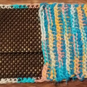 Scrubcloth and Jar Opener Duo - Serene Tropical Colors - Polyester/Cotton Cloth - Kitchen Gift - Dishrag - Reusable towel