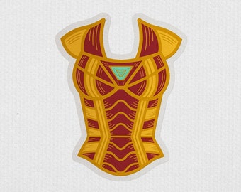 Iron Man Corset Sticker