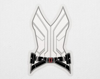 White Widow Corset Sticker