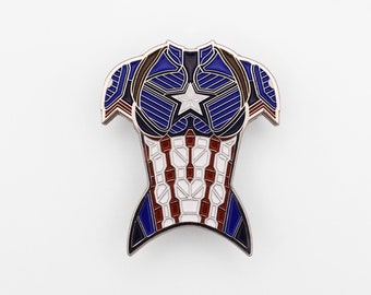Captain America Corset Enamel Pin | Steve Rogers