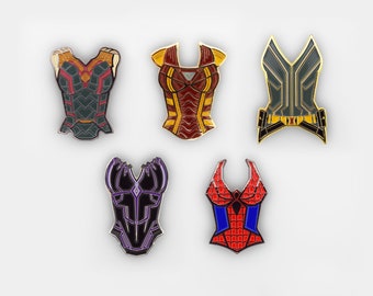 Team Iron Man Corsets Pin Bundle
