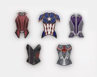 Team Cap Corsets Pin Bundle