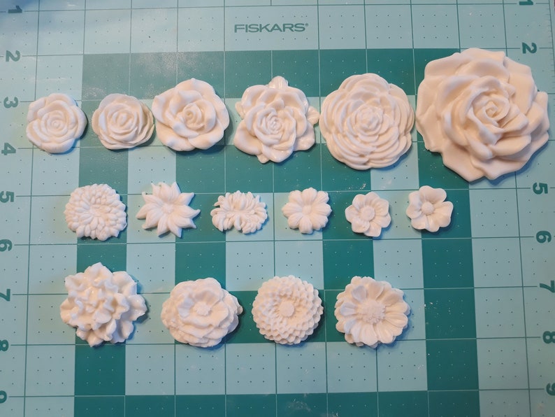 Fondant Daisy Flowers Set of 32 Etsy