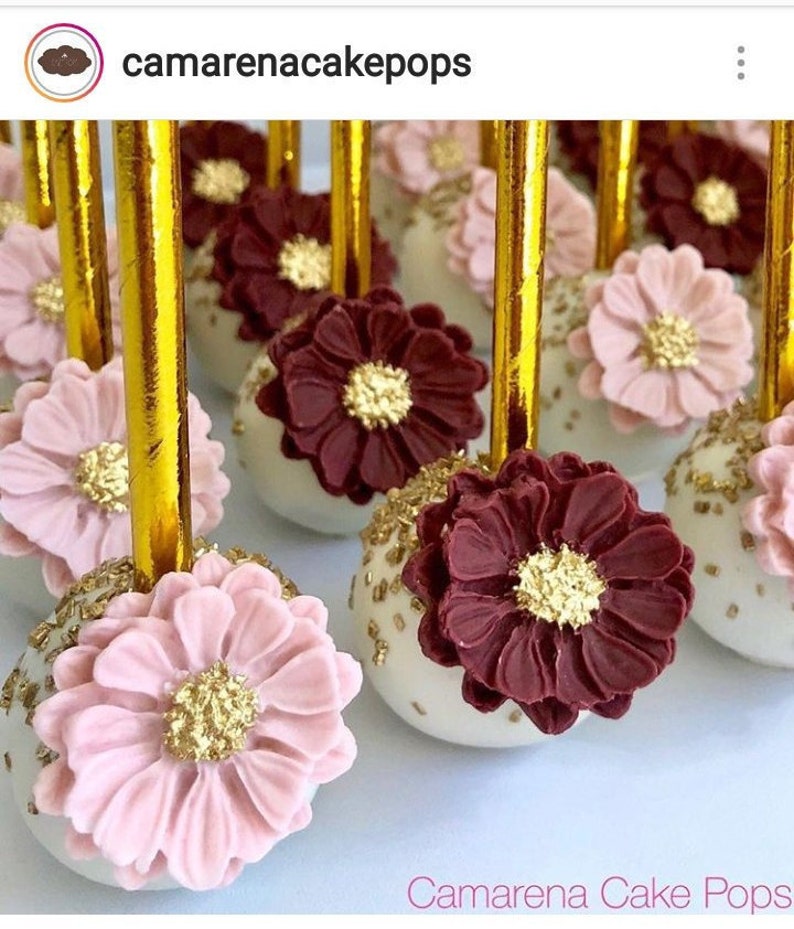 Fondant Daisy Flowers Set of 32 Etsy