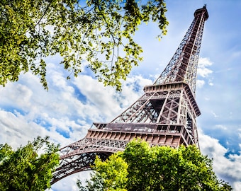 Eiffel Tower Paris Photography, Metal or Canvas Wall Art