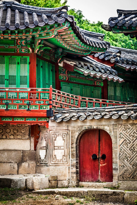 Korea Art, Ancient Korean Palace, Large Wall Art, Korean Decor, Canvas  Gallery Wrap, Metal Printing 