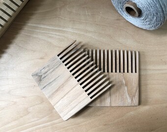 Weaving comb, weaving beater, weaving tool, tapestry tool, beater, comb, Hickory