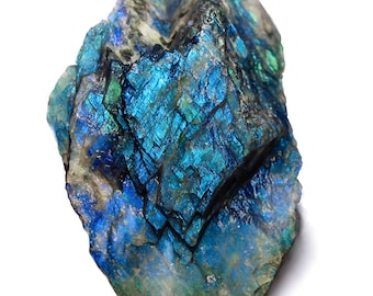 Newfoundland raw Labradorite gemstone wall art photo print