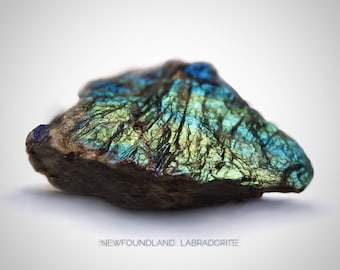 Newfoundland Raw Labradorite gemstone wall art photo print