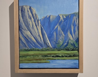 Original oil painting Western Brook Pond Gros Morne National Park Newfoundland