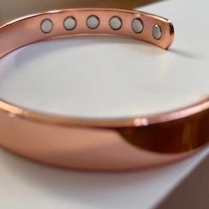 Bracelet Pure Copper Magnetic 12 Magnets Men Women Minimalistic Adjustable Cuff New