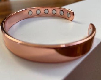 Bracelet Pure Copper Magnetic Bracelet Men Women Minimalistic 12 Magnets Cuff New