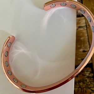 Bracelet Pure Copper Magnetic Bracelet Men Women Minimalistic 12 Magnets Cuff New