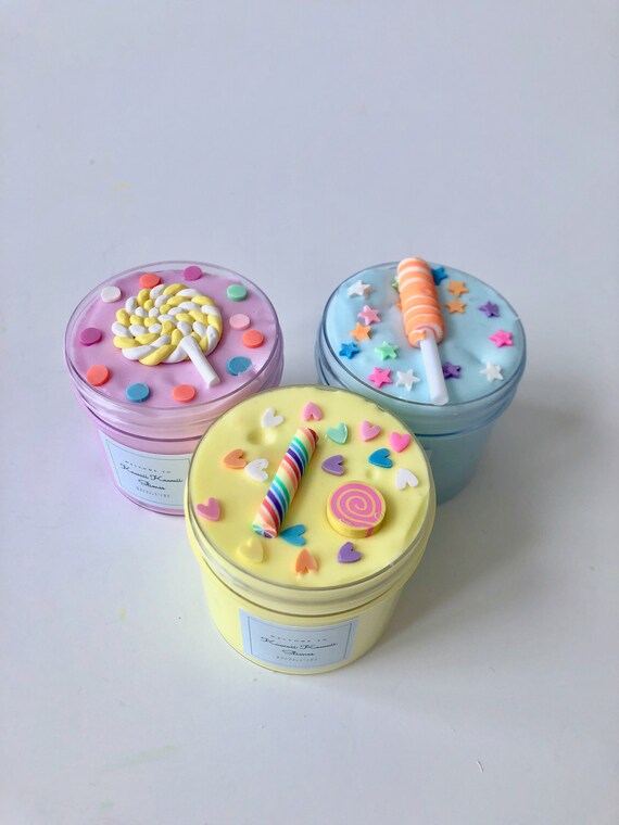 Sweets Butter Slime Set with Sweet Treat Package Bottles of Your Choice 51 Fragrance 2oz x 3