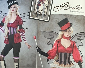 Simplicity 1301 Amy Brown Fairy Costume Corset/Top/Skirt/Leggings/Hatband/Tie/Armbands/Spats 2014 - 6/8/10/12/14 - New/Uncut/Factory Folded